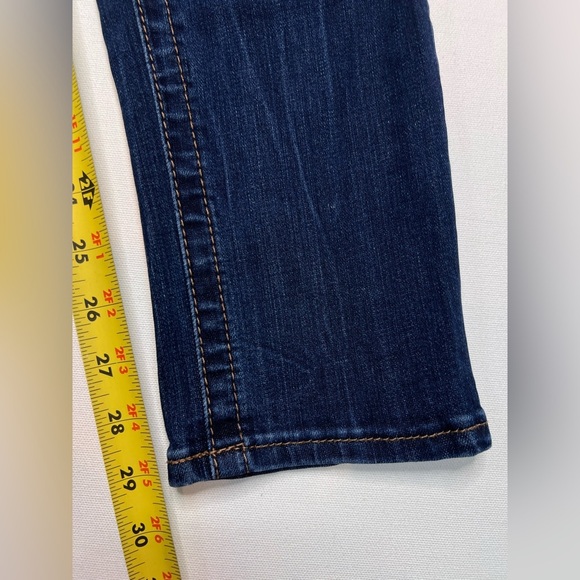 Seven7 Tummyless high rise skinny jeans denim size 12 dark wash stretch slimming - Picture 8 of 10